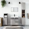 vidaXL Bathroom Cabinet Grey Sonoma 30x30x190 cm Engineered Wood