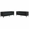 vidaXL Sofa Set Black Velvet
