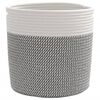 vidaXL Storage Baskets 2 pcs Grey and White Ø28x28 cm Cotton