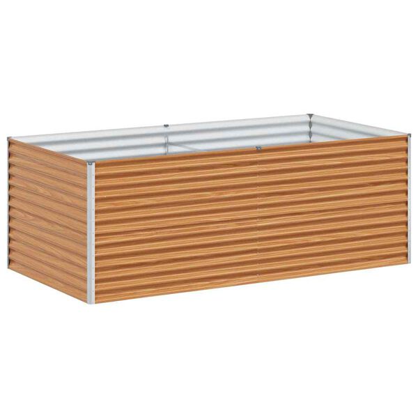 vidaXL Garden Raised Bed 195 x 100 x 68 cm Galvanised Steel
