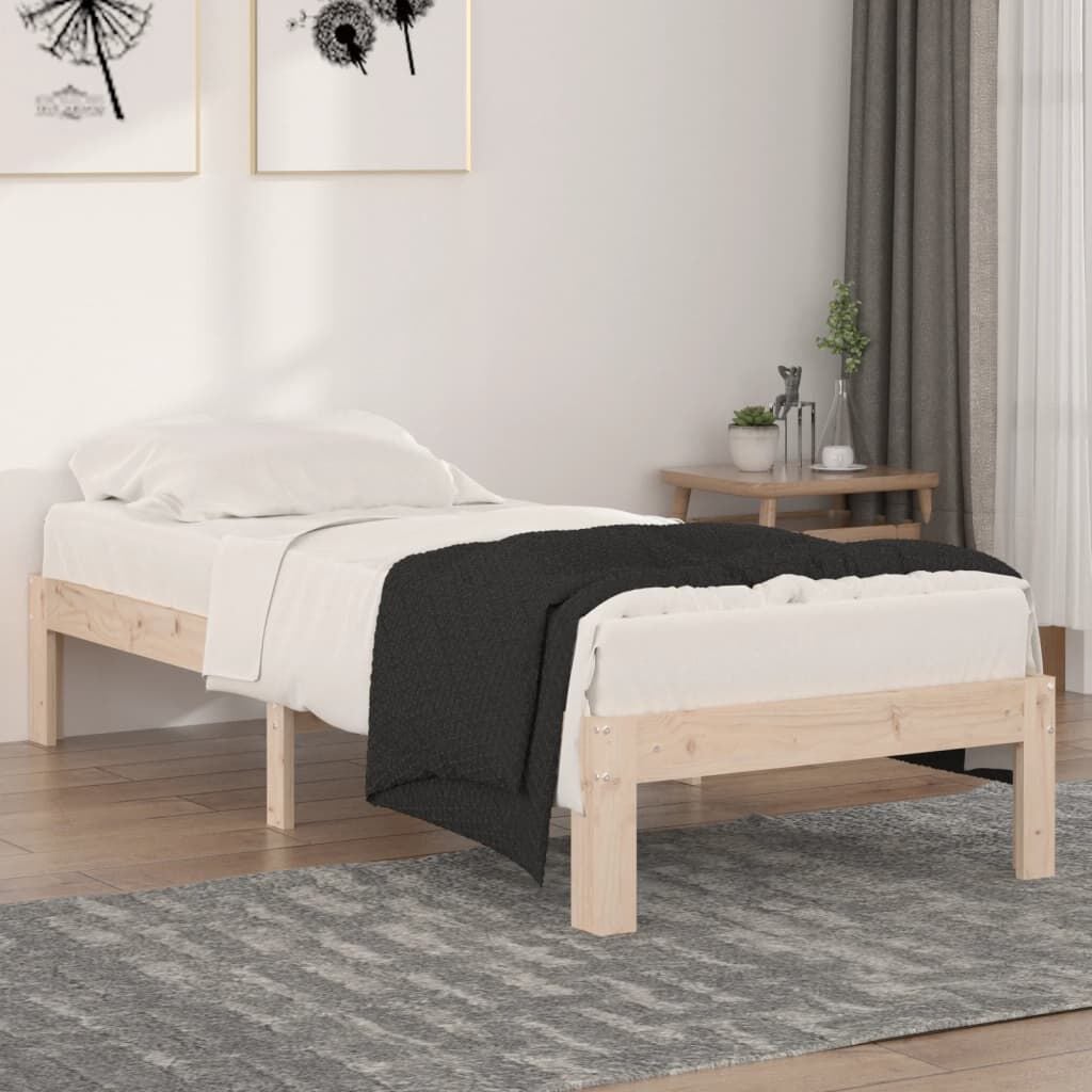 vidaXL Bed Frame without Mattress 75x190cm Small Single | vidaXL.co.uk