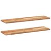 vidaXL Floating Shelves 2 pcs 100x20x2 cm Oil Finished Solid Wood Acacia