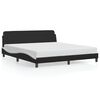 vidaXL Bed Frame "Dover" Black and White 180x200 cm Super King Faux Leather