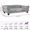 vidaXL Dog Bed Light Grey 95x55x30 cm Velvet