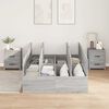 vidaXL Storage Bed Frame Grey Sonoma 120 x 200 cm Engineered Wood