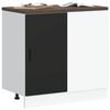 vidaXL Kitchen Base Cabinet Lyon Black Engineered Wood