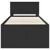 vidaXL Daybed with Drawer Manual Black 100 x 200 cm Engineered Wood