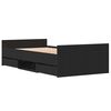 vidaXL Bed Frame with Headboard Black oak 100 x 200 cm Engineered wood