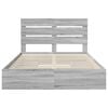 vidaXL Storage Bed Grey Sonoma 150 x 200 cm Engineered Wood