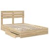vidaXL Storage Bed with Drawer Sonoma Oak 150 x 200 cm Engineered Wood