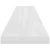vidaXL Floating Wall Shelves 4 pcs High Gloss White 120x23.5x3.8 cm MDF