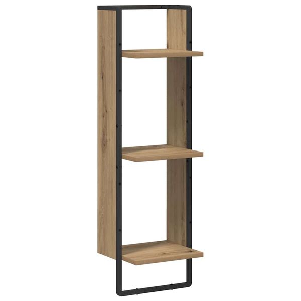 vidaXL Wall Shelf Artisan Oak 30 x 25 x 100 cm Engineered Wood