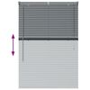 vidaXL Window Blind with Curtains Manual Dark grey Aluminium