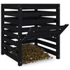vidaXL Composter Black 63.5x63.5x77.5 cm Solid Wood Pine