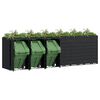 vidaXL Wheelie Bin Storage for 6 Bins Black 408 x 77.5 x 121.5 cm