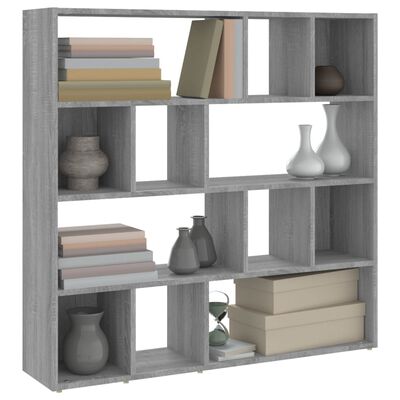 vidaXL Book Cabinet/Room Divider Grey Sonoma 105x24x102 cm