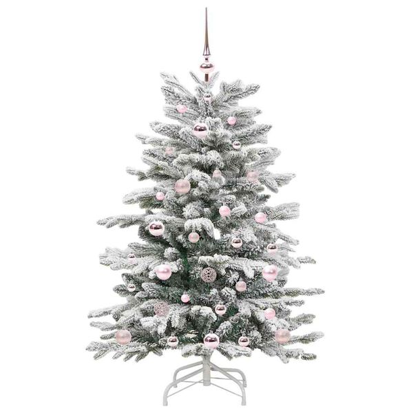 vidaXL Artificial Hinged Christmas Tree White 120 cm PE and PVC