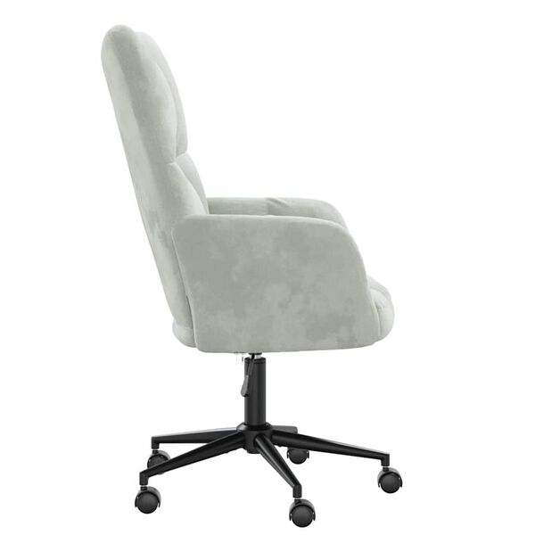 vidaXL Relaxing Chair with Wheel Light Grey 69 x 61.5 x 102 cm Velvet