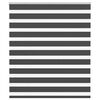 vidaXL Zebra Blind Black 125x100 cm Fabric Width 120.9 cm Polyester