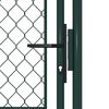 vidaXL Garden Gate Steel 100x150 cm Green
