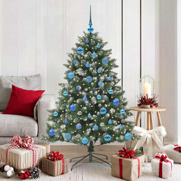 vidaXL Artificial Christmas Tree with 150 LEDs with Stand Green 150 cm