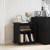 vidaXL Rolling Cabinet Black Oak 60 x 45 x 55 cm Engineered Wood