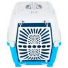 vidaXL Pet Carrier White and Blue 55x36x36cm Polypropylene