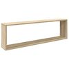 vidaXL Wall Cube Shelf 2 pcs Sonoma Oak 100x15x30 cm Engineered Wood