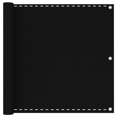 vidaXL Balcony Screen Black 90x300 cm HDPE