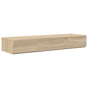 vidaXL Studio Desk Sonoma Oak 130 x 40 x 19.5 cm Engineered Wood