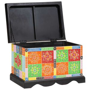 vidaXL Storage Box Multicolour 60 x 40 x 40 cm Solid Mango wood