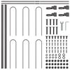 vidaXL Garden Fence 7 pcs Grey 11.9 x 0.6 m Powder-coated Steel