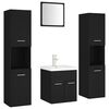 vidaXL Bathroom Furniture Set Black Engineered Wood