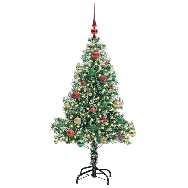 vidaXL Artificial Christmas Tree Snow Flocked with LED Light 150 cm