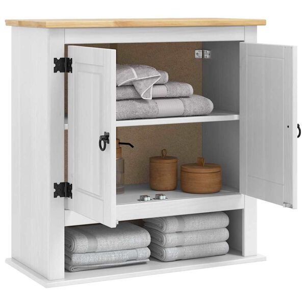 vidaXL Hanging Cabinet Corona White 70 x 33 x 71.5 cm Solid Pine Wood