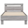 vidaXL Bed Frame without Mattress with LED Lights Grey Sonoma 100x200 cm