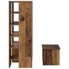 vidaXL Shoe Cabinet with Shelf 2 pcs Old Wood Engineered Wood