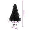 vidaXL Artificial Christmas Tree with Stand Black 150 cm PVC