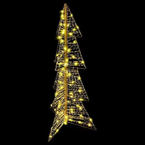 vidaXL Christmas Tree with 100 LEDs Warm White 120 cm PET