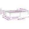 vidaXL Bed Frame Wax Brown 200 x 200 cm Solid Pine Wood