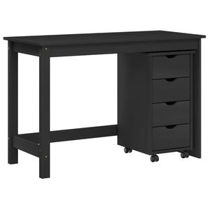 vidaXL Desk Cabinet Set 2 pcs Grey Solid Pine Wood