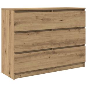 vidaXL Sideboard Artisan Oak 100x35x76 cm Engineered Wood
