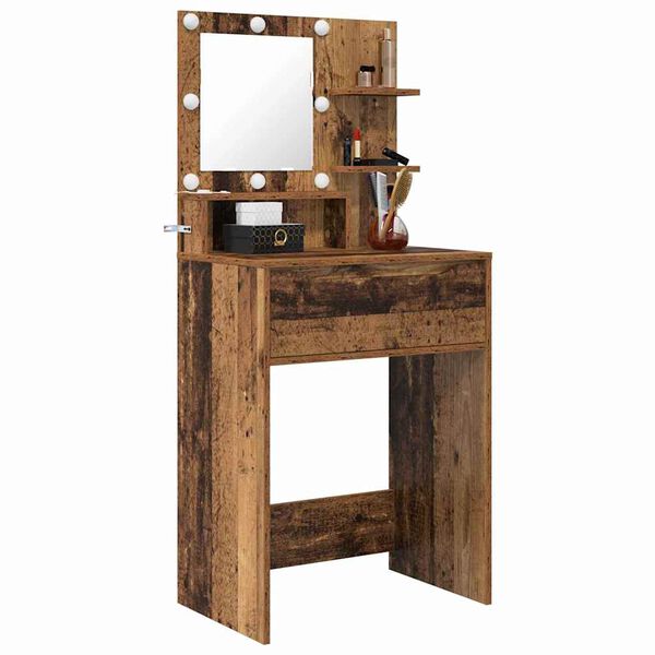 vidaXL Bedroom Dressing Tables with Drawer Old Wood 80 x 39.6 x 135 cm