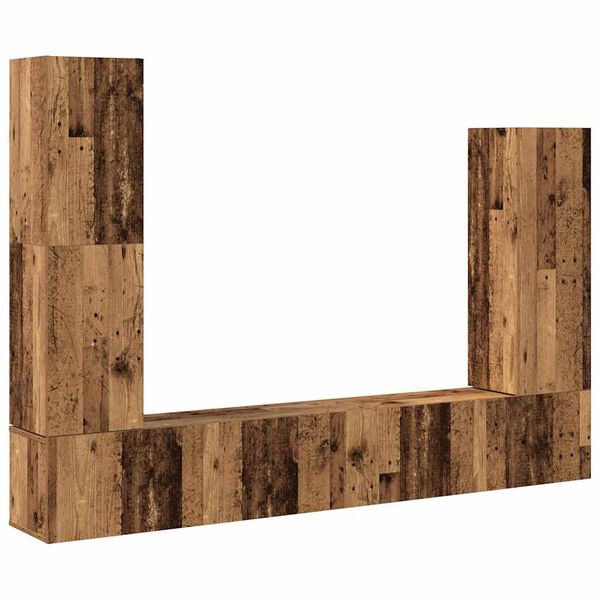vidaXL 4 Piece TV Cabinet Set Wall-mounted Old Wood Engineered Wood
