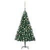 vidaXL Artificial Pre-lit Christmas Tree with Ball Set Green 150 cm PVC