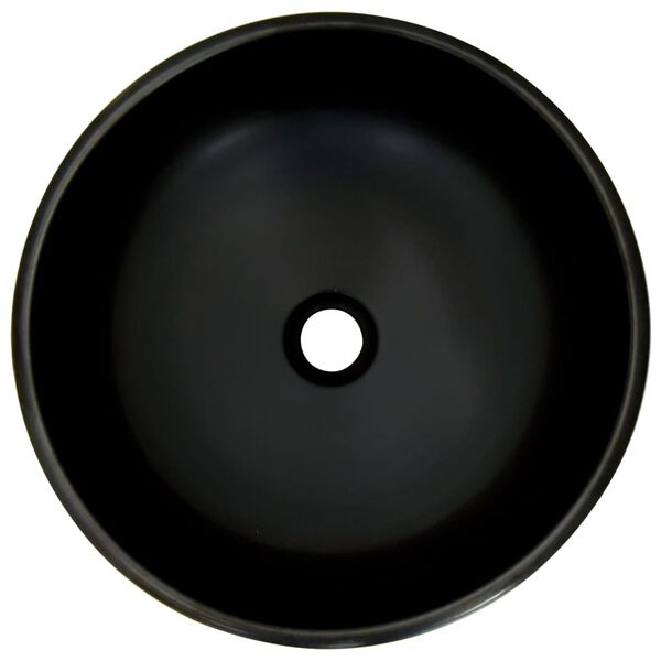 vidaXL Countertop Basin Black and Blue Round &Phi;41x14 cm Ceramic