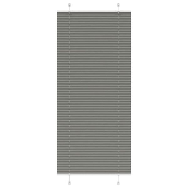 vidaXL Pleated Blind Anthracite 95x200 cm Fabric Width 94.4 cm Polyester