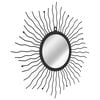 vidaXL Wall Mirror Sunburst 60 cm Black