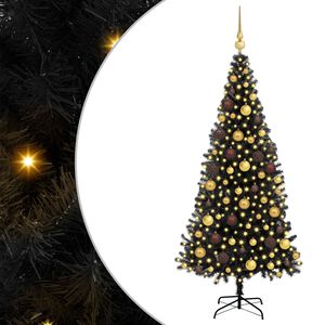 vidaXL Christmas Tree Black 180 cm PVC
