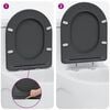 vidaXL Toilet Seat Anthracite 47 x 36 x 3.4 cm Duroplast